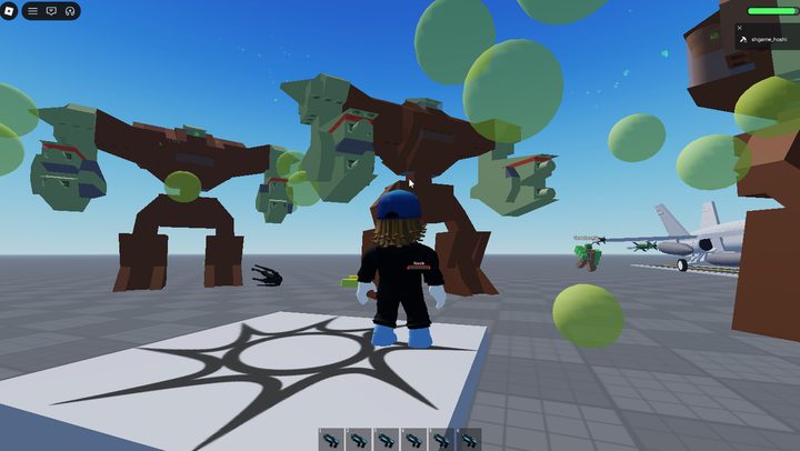 ゾンビが襲撃してくるワールドのプレイ画面